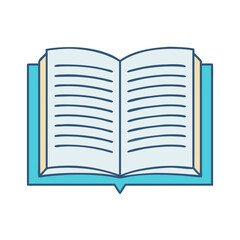 open book icon, open book vector illustration-simple illustration of open book, perfect for open book logos and icons