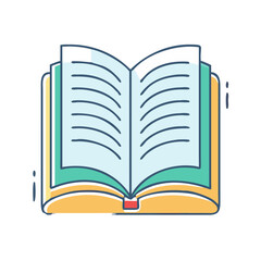 open book icon, open book vector illustration-simple illustration of open book, perfect for open book logos and icons