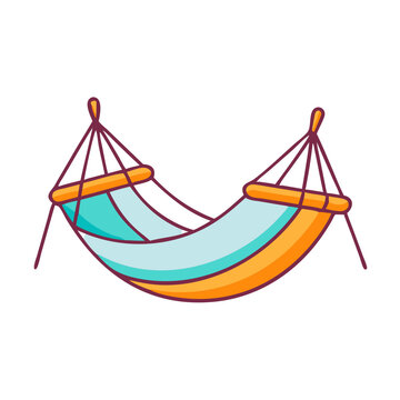 colorful hammock resting isolated clip art preview