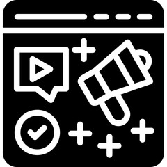 Obraz premium Social Media Content Glyph Icon