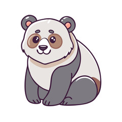 panda icon, panda vector illustration-simple illustration of panda, perfect for panda logos and icons