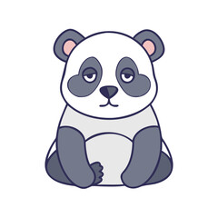 panda icon, panda vector illustration-simple illustration of panda, perfect for panda logos and icons