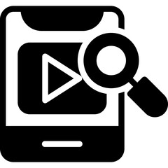 Social Media Research Glyph Icon