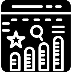 Social Media Trend Analysis Glyph Icon
