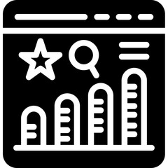 Social Media Trend Analysis Glyph Icon