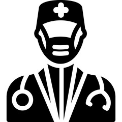 Surgical Doctor Glyph Icon