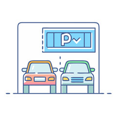 parking lot icon, parking lot vector illustration-simple illustration of parking lot, perfect for parking lot logos and icons