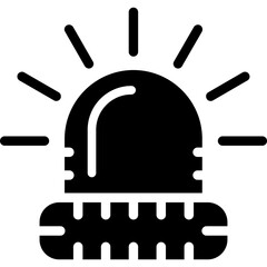 Emergency Light Glyph Icon