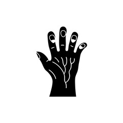 creative details Zombie Hand Icon Vector Illustration