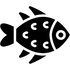 Fish Glyph Icon