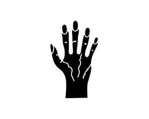 creative details Zombie Hand Icon Vector Illustration