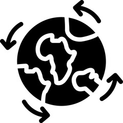 World Trade Glyph Icon