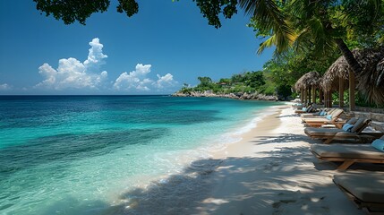 Serene White Sand Beachscape