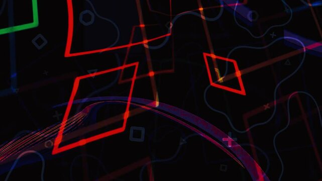 Colorful random scribbles fast motion transition overlay background. 4K Quality Footage