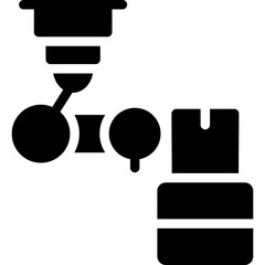 Industrial Automation Glyph Icon