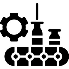 Industrial System Glyph Icon