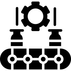 Industrial Efficiency Glyph Icon