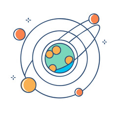 planetary orbit icon, planetary orbit vector illustration-simple illustration of planetary orbit, perfect for planetary orbit logos and icons