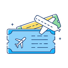 plane ticket icon, plane ticket vector illustration-simple illustration of plane ticket, perfect for plane ticket logos and icons