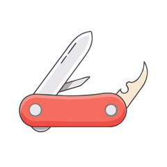 pocket knife icon, pocket knife vector illustration-simple illustration of pocket knife, perfect for pocket knife logos and icons