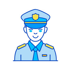 police officer icon, police officer vector illustration-simple illustration of police officer, perfect for police officer logos and icons