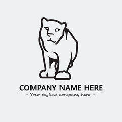 Obraz premium Phanter illustration black and white for logo company vector image 