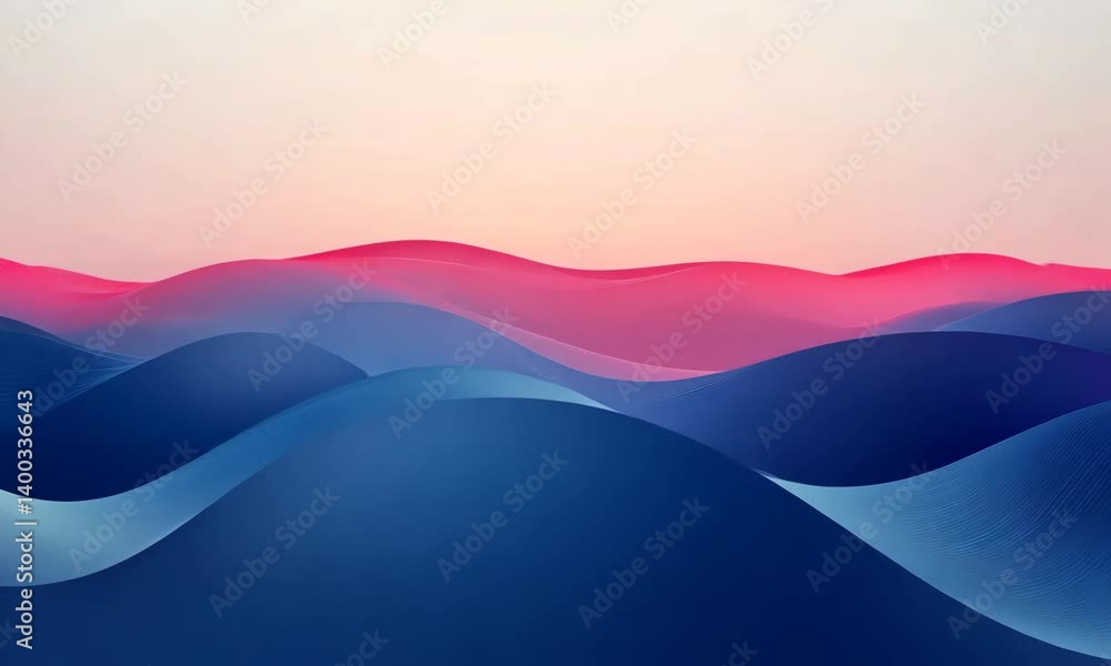 Poster abstract motion graphics background with smooth gradient waves and fluid shapes