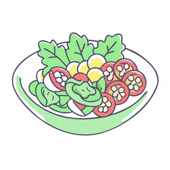 prepped salad icon, prepped salad vector illustration-simple illustration of prepped salad, perfect for prepped salad logos and icons