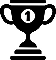Winner cup icon vector, first prize, success achievement win, champion victory.
