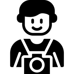 Obraz premium Photographer Glyph Icon