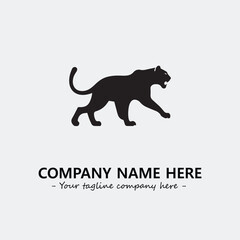 Phanter illustration black and white for logo company vector image
