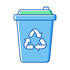 recycling bin icon, recycling bin vector illustration-simple illustration of recycling bin, perfect for recycling bin logos and icons
