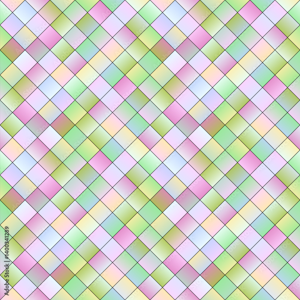 Poster gradient abstract square pattern background - geometric colorful vector graphic design from diagonal