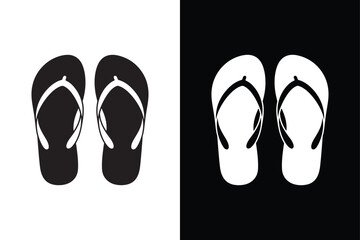 Flipflops vector icon design vector on White Background ,Vector Art Illustration on white background.