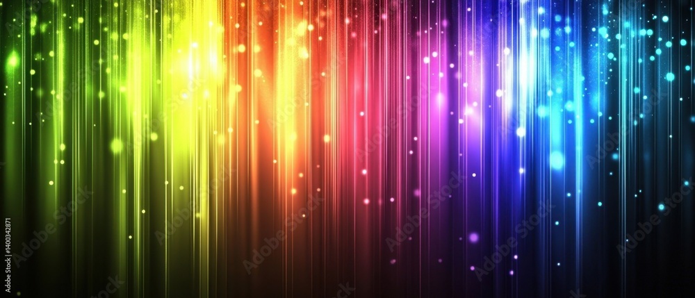 Aufkleber radiant spectrum of light: a dynamic blend of colors creating a luminous and energetic abstract back
