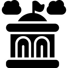 City Hall Glyph Icon