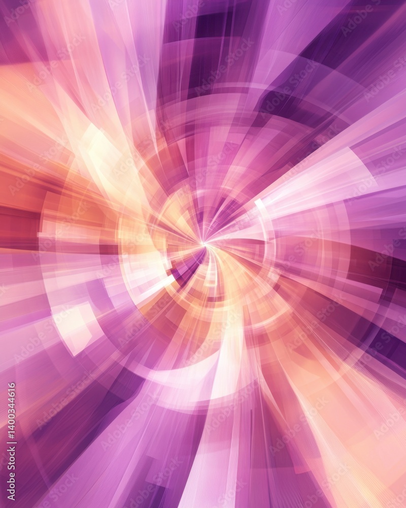 Aufkleber radiant abstract design with purple and orange hues creating a dynamic and mesmerizing vortex effect