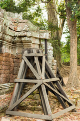 Ancient Khmer temple at Angkor, Cambodia