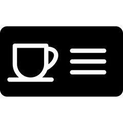 Coffee Shop Loyalty Card Glyph Icon