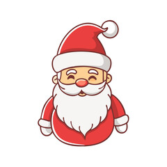 santa claus icon, santa claus vector illustration-simple illustration of santa claus, perfect for santa claus logos and icons