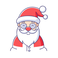 santa claus icon, santa claus vector illustration-simple illustration of santa claus, perfect for santa claus logos and icons