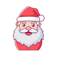santa claus icon, santa claus vector illustration-simple illustration of santa claus, perfect for santa claus logos and icons