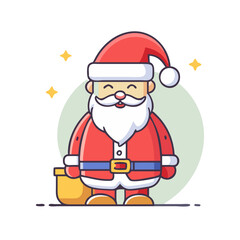 santa claus icon, santa claus vector illustration-simple illustration of santa claus, perfect for santa claus logos and icons