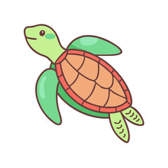 sea turtle icon, sea turtle vector illustration-simple illustration of sea turtle, perfect for sea turtle logos and icons
