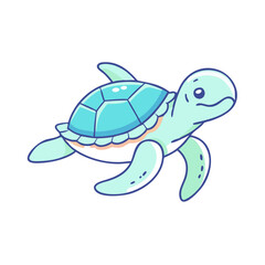 sea turtle icon, sea turtle vector illustration-simple illustration of sea turtle, perfect for sea turtle logos and icons