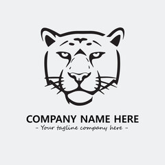Phanter illustration black and white for logo company vector image

