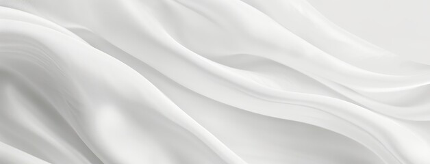 Obraz premium Ethereal White Fabric Flow