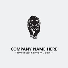 Phanter illustration black and white for logo company vector image
