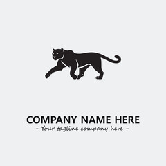 Phanter illustration black and white for logo company vector image
