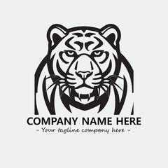Phanter illustration black and white for logo company vector image
